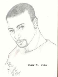 Chet Duke as drawn by Denise Wallan